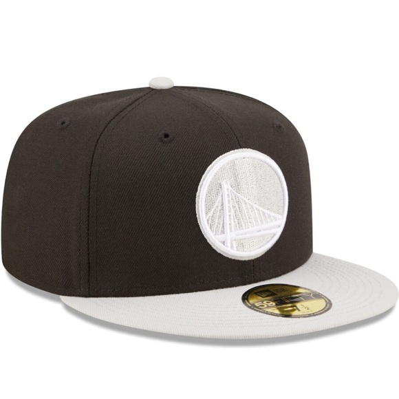 Men's New Era Golden State Warriors Two-Tone Fitted Hat NWT (SZ 7 3/4) - Picture 2 of 7